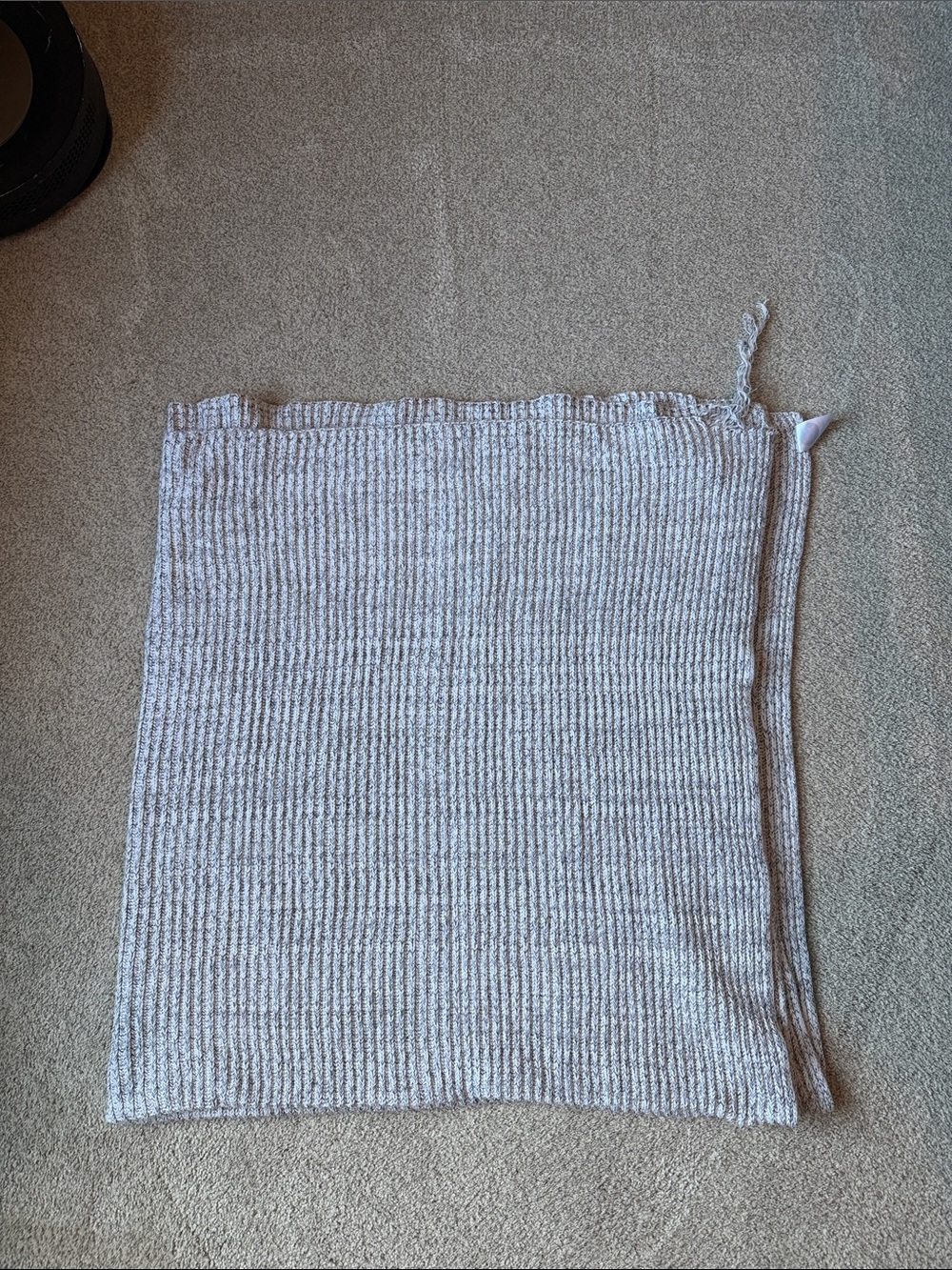 Love Your Melon Light Gray Ribbed Throw Panel